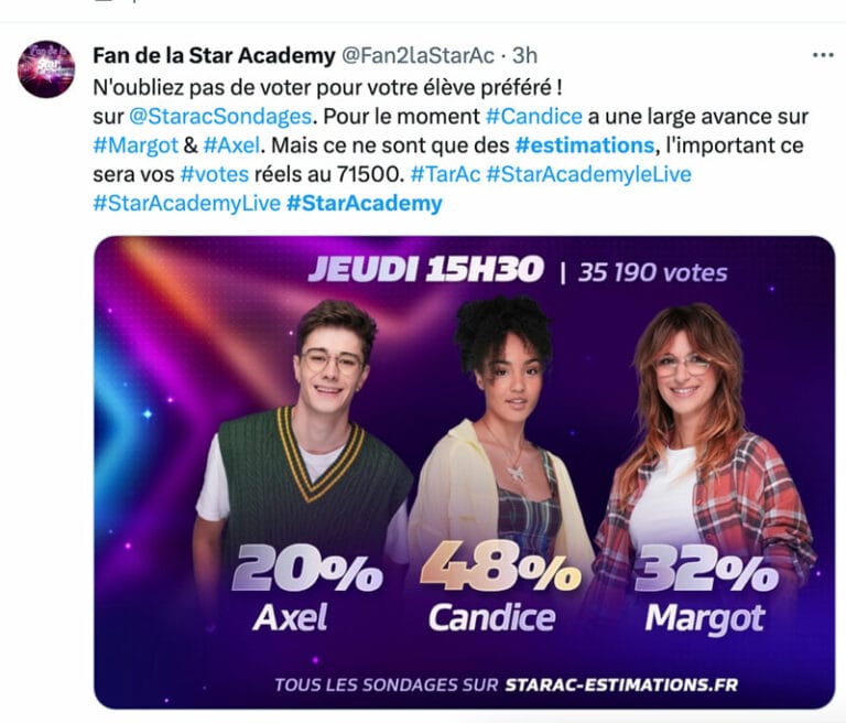 Estimations Star Academy (nominés du 9 décembre 2023) Qui va être